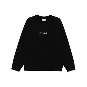 MAISON KITSUNE Cotton Sweatshirt with Embroidered Logo Men BLACK Sweaters &